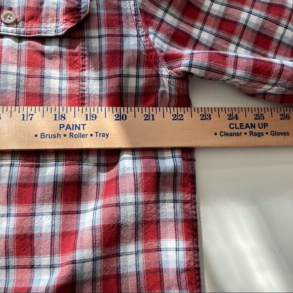 Carhartt Large Red Plaid Cotton Button-Up Shirt - Picture 5 of 11
